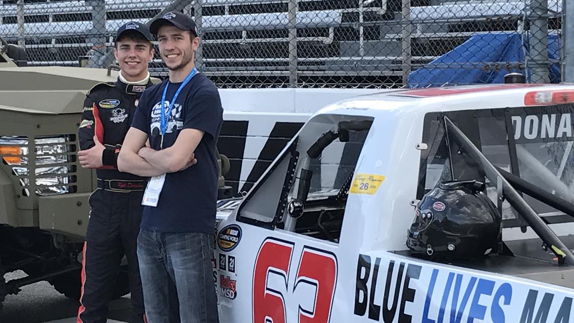Donahue makes 2nd NASCAR start and supports Blue Lives Matters.......