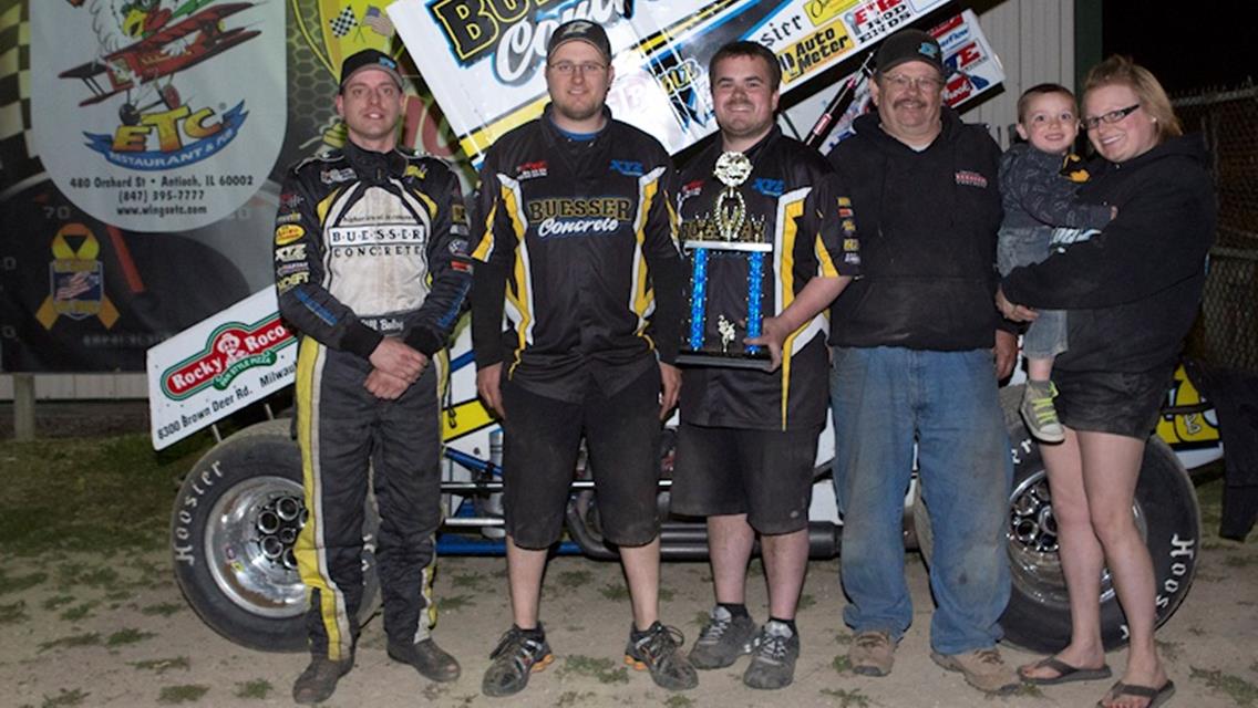 BALOG FINDS HIS GROOVE, COLLECTS FIRST VICTORY OF 2014 IN BUMPER TO BUMPER IRA OUTLAW SPRINT ACTION AT WILMOT!