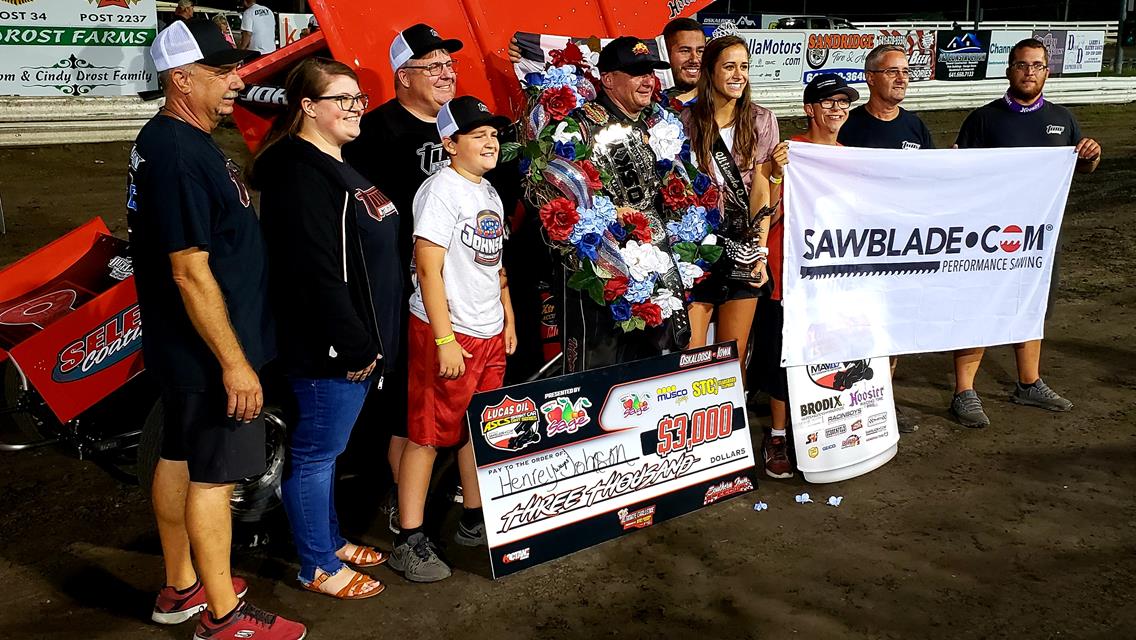 Wayne Johnson Prevails In Sage Fruit Ultimate Challenge With The Lucas Oil American Sprint Car Series