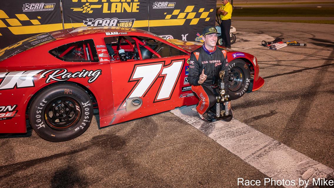 Rowe wins Dixie 100;  Jason Dvorscak gets first oval track win!