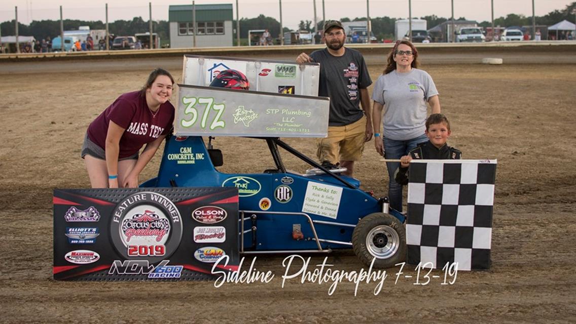 Peters, Rose, Gamester, Leek, Setser and Zimmerman Victorious at Circus City Speedway