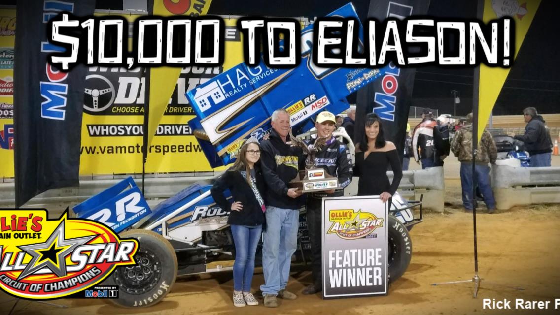 Cory Eliason opens 2019 All Star championship points season with $10,000 victory at Virginia Motor Speedway