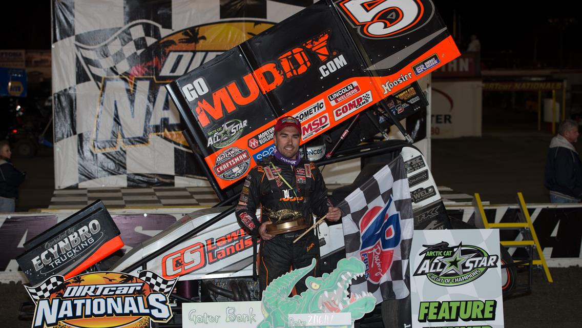 David Gravel gets a Gator; wins Arctic Cat All Star DIRTcar Nationals finale at Volusia Speedway Park