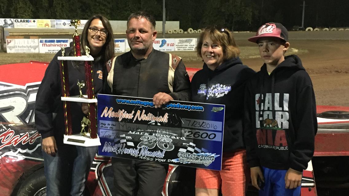 Mark Carrell Wins Final Night Of Mark Howard Memorial CGS Modified Nationals; Robustelli And Williamson Also Get Wins