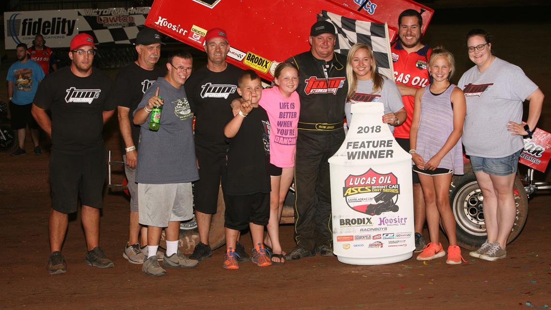 Wayne Johnson Leads It All At Lawton With The Lucas Oil American Sprint Car Series