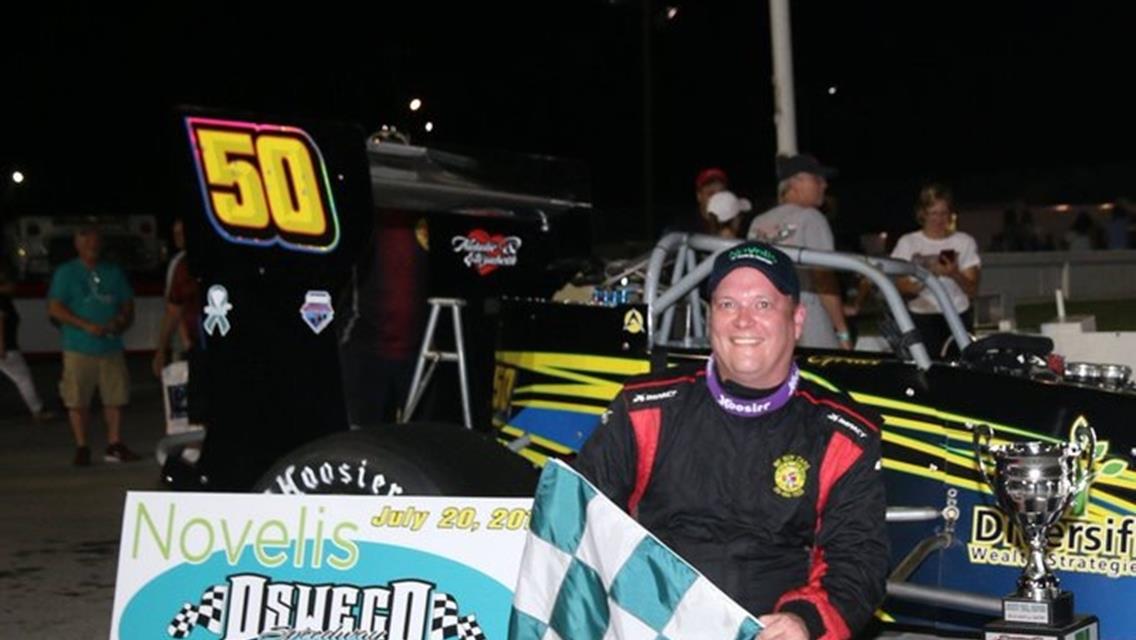 Dave Gruel Holds Off Dave Danzer to Win Second $10,000 Mr. Novelis Supermodified Title on 37th Birthday