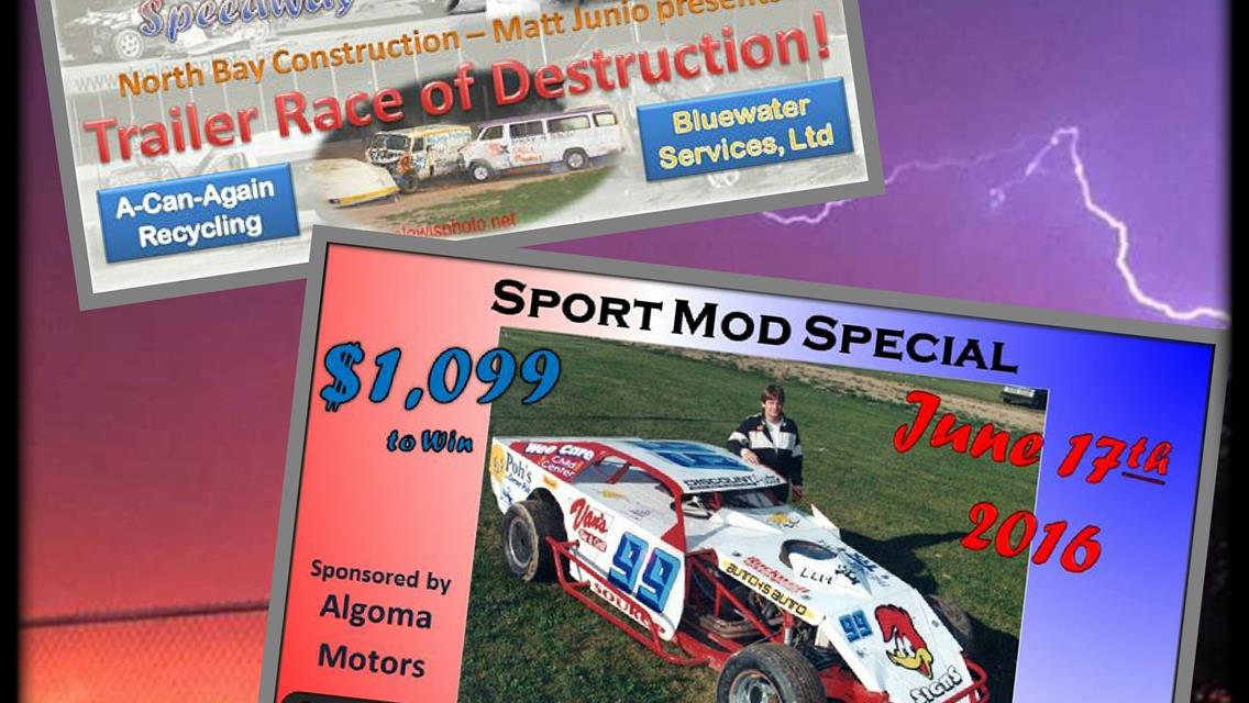 Algoma Motors / &quot;John Soukup Memorial&quot; Busch Light Sport Modified Special / Trailer Race #1