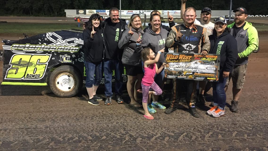 John Campos Collects CGS Wild West Modified Shootout Victory