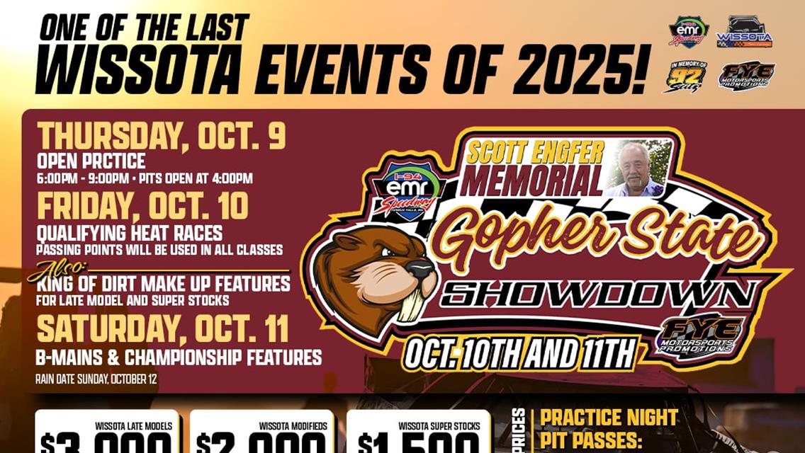 Gopher State Showdown Sees Several Changes Headed into October 10th-11th Event
