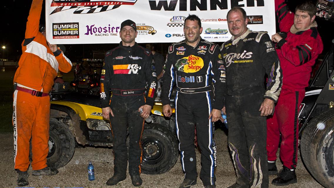 SMOKE, NIGHTMARES AND THUNDER!  STEWART WINS DUEL WITH BALOG FOR BUMPER TO BUMPER IRA SPRINT VICTORY AT PLYMOUTH!