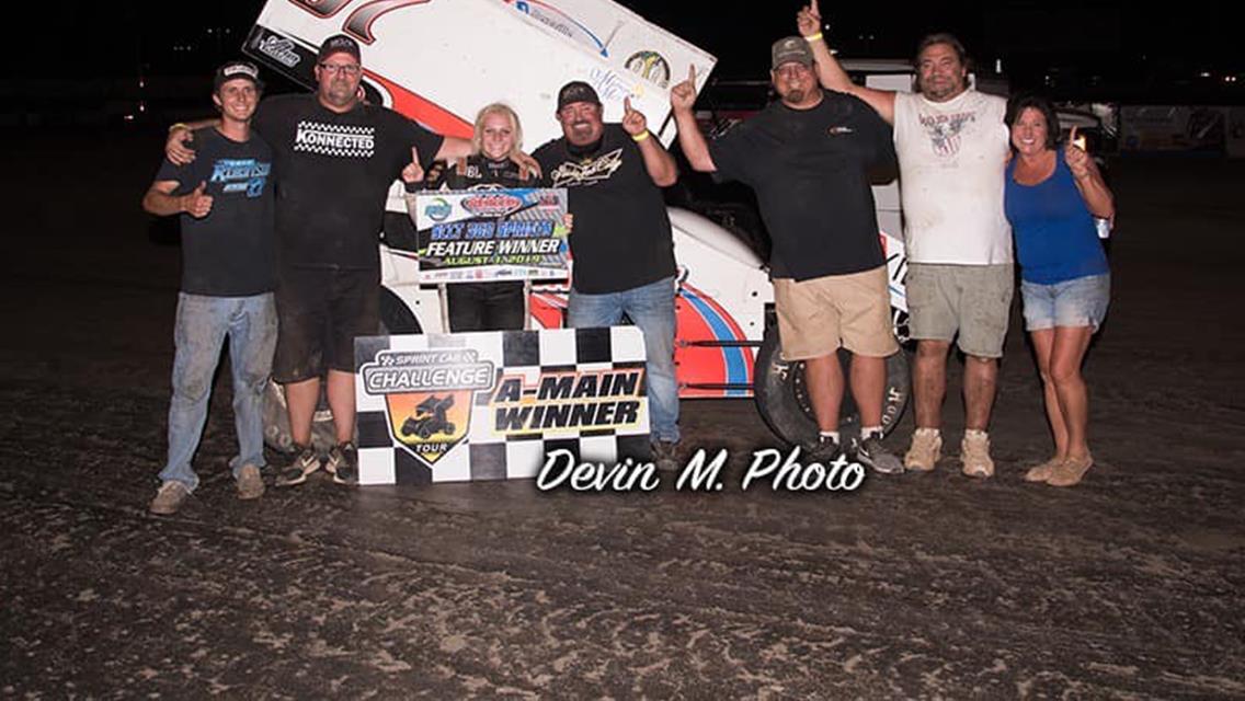 Jodie Robinson Wins SCCT Debut at the Speedway; Legends Night On Tap Saturday