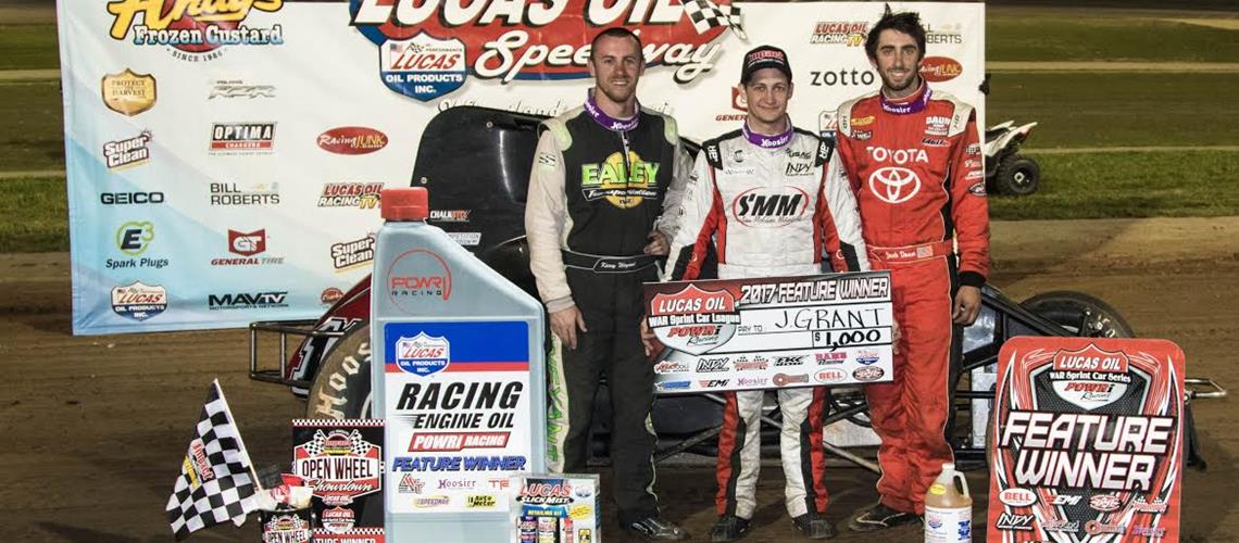GRANT GRABS LUCAS OIL SPEEDWAY WIN