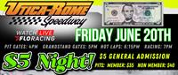 $5 General admission Friday June 20th!