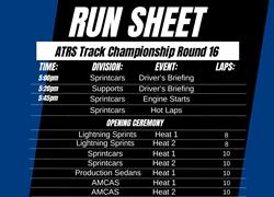 RUN SHEET RELEASED – APRIL 5!