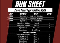 Official Run Sheet - Steve Caunt A