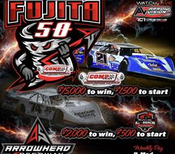 Arrowhead Speedway's CCSDS Fujita 50 Consolidated to Friday Only