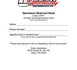2023 Spectators Reserved Seat application