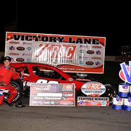 MATT HIRSCHMAN RUNS TO VICTORY IN TRIBUTE TO “POPS” LEATY 75 THIS PAST  FRIDAY AT SPENCER SPEEDWAY