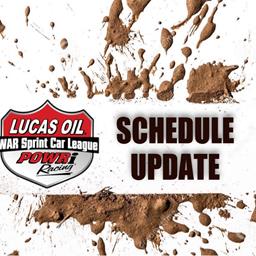 POWRI LUCAS OIL WAR SPRINT SCHEDULE CHANGES ANNOUNCED