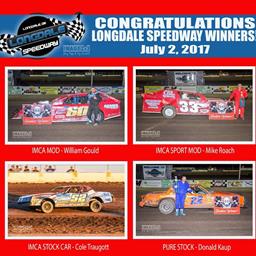 Traugett Doubles Up While Gould, Smith, Roach, Elliott, Kaup and Scruggs Also Win During Top Gun Series Doubleheader at Longdale Speedway