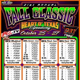 $10,000 Dirt Dominator, 21st Annual Fall Classic and 3rd Annual Texas Dwarf Car Nationsl October 25th-27th