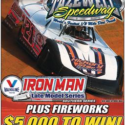 Valvoline Iron-Man Late Model Southern Series at Tazewell Speedway for Firecracker 40 Sunday July 3