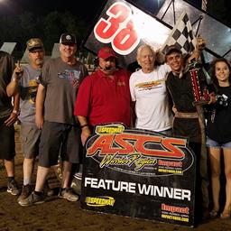 Cody Baker Gets It Done With ASCS Warrior Region At Valley Speedway