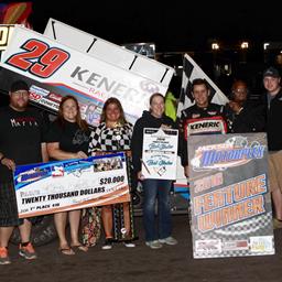 Kerry Madsen Captures $20,000 Prize During Barb Wieskus Classic With National Sprint League at Jackson Motorplex; Bakker and Smith Also Win