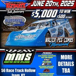 Mountain Motor Speedway Adds Walter “Peg” Combs Memorial for Friday June 20th