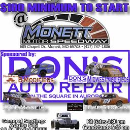 Points Series Racing July 11th Sponsored by Don&#39;s Auto Repair.