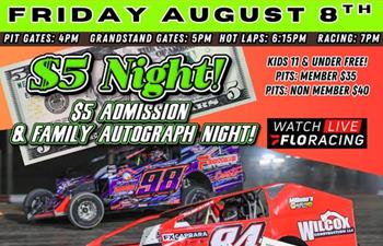 FRIDAY NIGHT… $5 NIGHT! FAMILY AUTOGRAPH NIGHT!