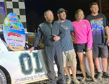 Joseph in Victory Lane at Northwest Florida Speedway on Tuesday, Feb. 28.