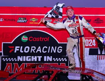 Bobby Pierce bested the Graue Chevrolet Buick Showdown at Lincoln (Ill.) Speedway on Monday, July 8. (Josh James Artwork image)