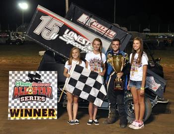 Sam in victory lane after dominating The Lou Blaney Memorial Classic