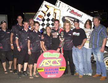 Jason Johnson and company in ASCoT victory lane at Devils Bowl