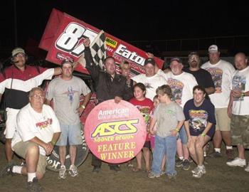 Brian McClelland and crew in victory lane