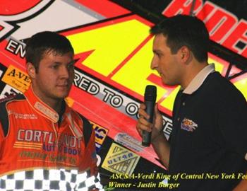 Justin Barger interviewed after his second ASCS Patriots win of the year