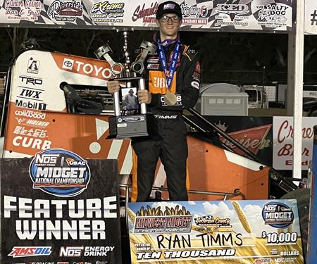 Ryan Timms Earns $10,000 USAC Victory at Jefferson County Speedway