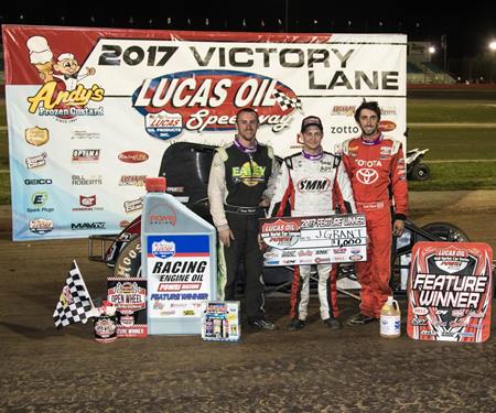 GRANT GRABS LUCAS OIL SPEEDWAY WIN