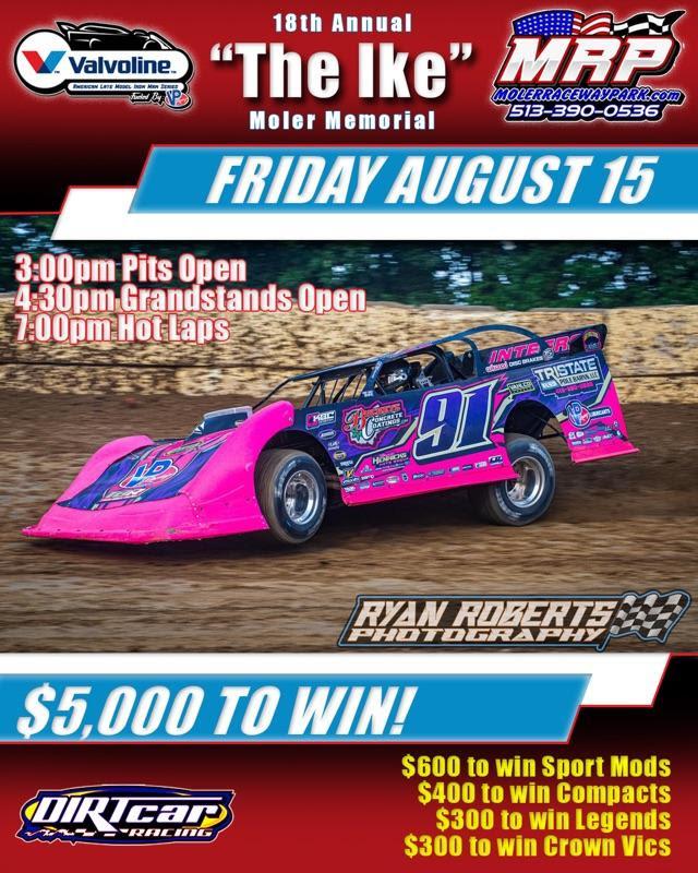 Valvoline American Late Model Iron-Man Series Excited for Ike Moler & Butterball Memorial Events August 15-16