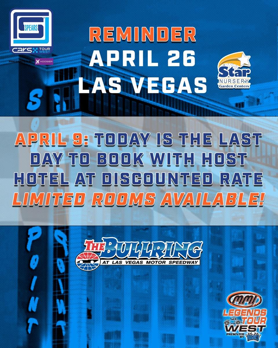 Las Vegas Bullring Host Hotel Booking Deadline Today, April 9 (Low Room Alert!)