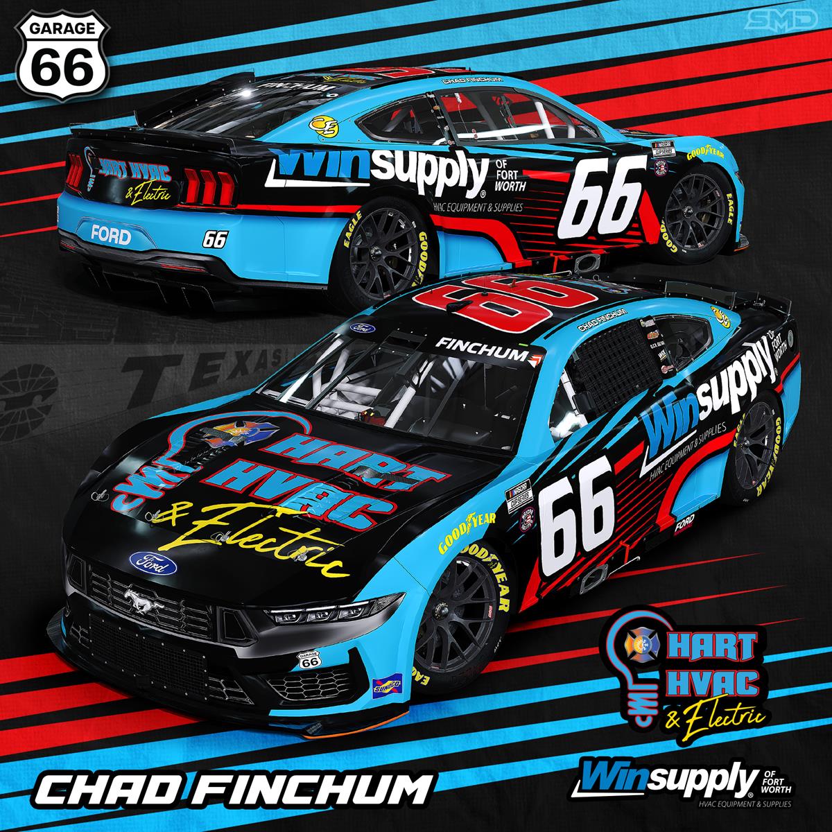 Chad Finchum driving Garage 66 NASCAR Cup Series entry at Texas