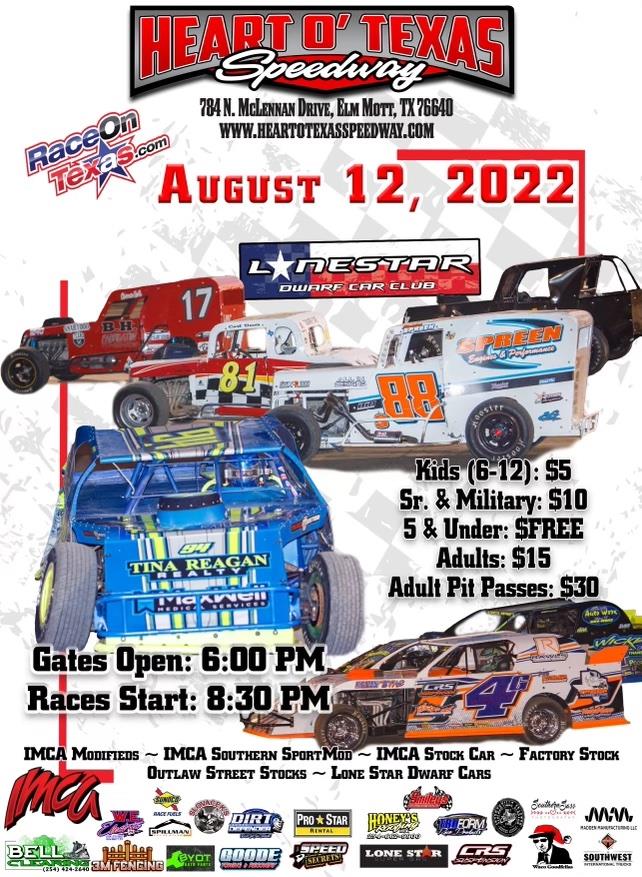 Lone Star Dwarf Cars and Weekly Racing Action 8/12/22