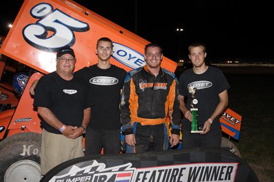 LOYET MAKES SURPRISE APPEARANCE, OUTRUNS REINKE FOR BUMPER TO BUMPER IRA OUTLAW SPRINT CAR VICTORY AT OSHKOSH!