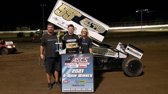 Brandon Anderson Leads All With ASCS Sooner At Caney Valley Speedway