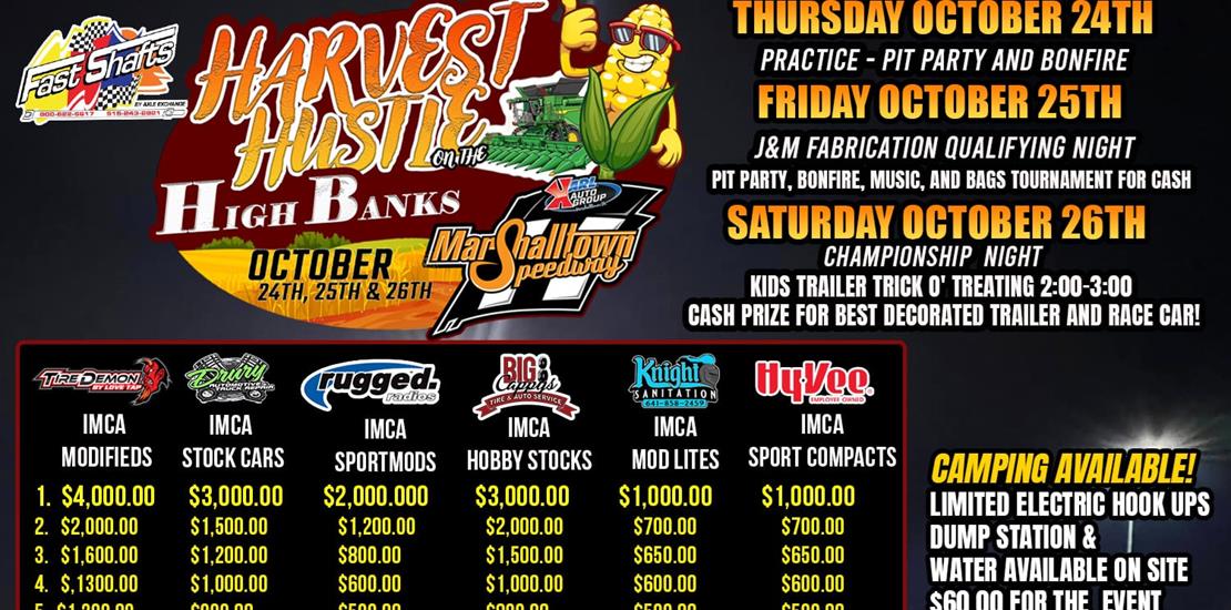 October 24th-26th Harvest Hustle concludes the 202...