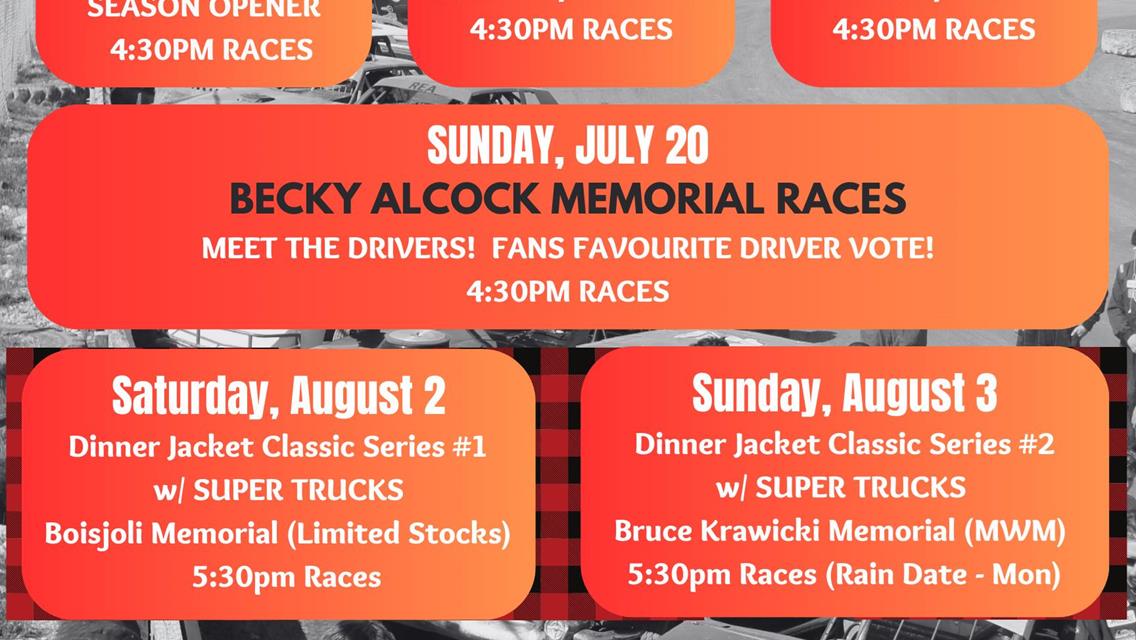 2025 Lake of the Woods Speedway Schedule