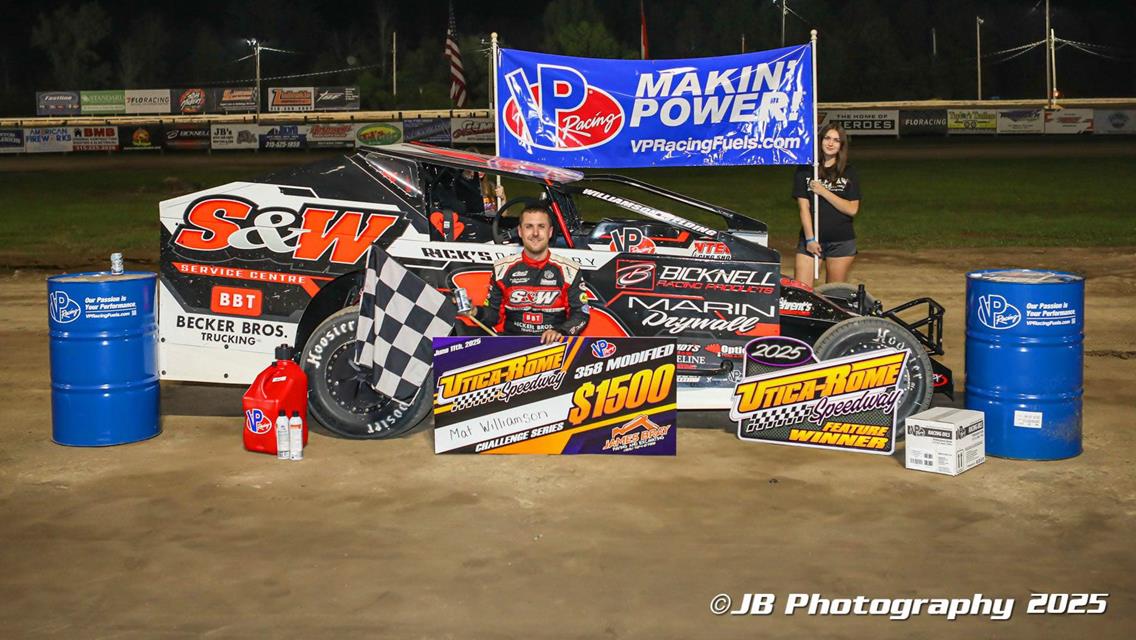 WILLIAMSON WINS WEDNESDAY&#39;S VP RACING FUELS 358 MODIFIED CHALLENGE AT UTICA-ROME
