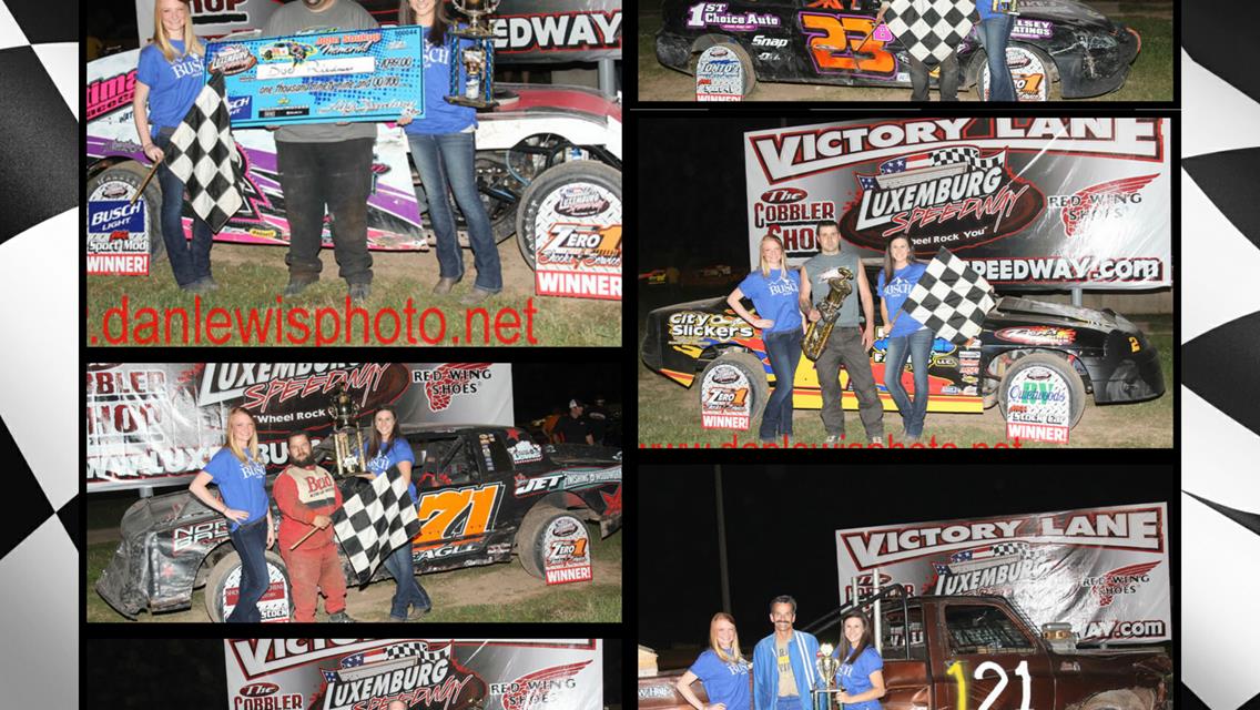 Riedner Pockets $1099 in IMCA Sportmod Victory at Luxemburg Speedway