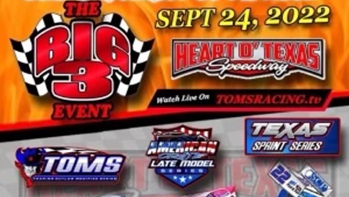 TOMS, American Crate Late Models and Texas Sprint Series September 24, 2022